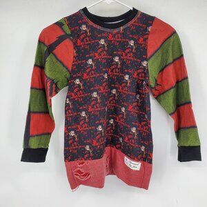 Dressed by Jen Freddy Krueger Freddy's Coming For You Distressed 3/4 Sleeve Shir